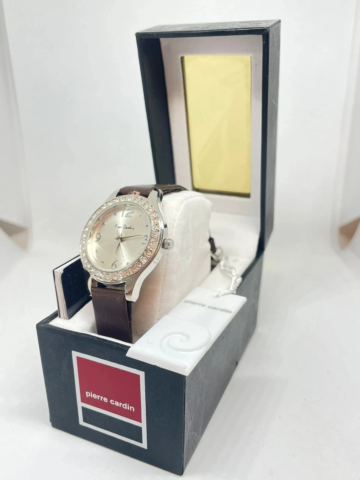 Pierre Cardin women's watch with crystals, original box and papers, excellent condition – photo 3